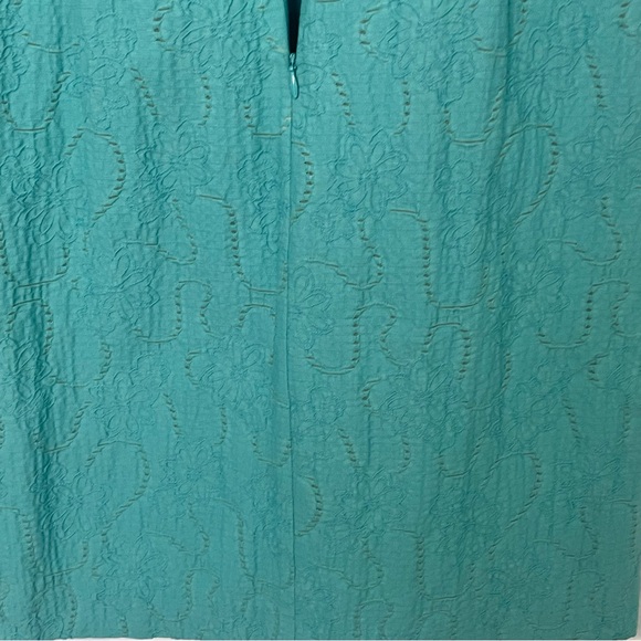 Sharon Young Springtime Sleeveless Turquoise Green Midi Dress Size 4 - Picture 9 of 9